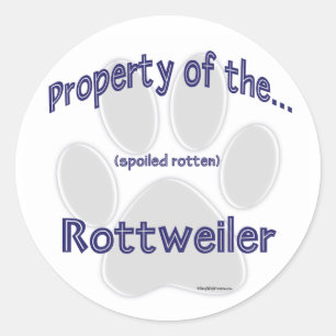Pegatina de propiedades de Rottweiler