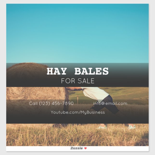 Pegatina de Publicidad de la Empresa Hay Bales Sal (Hoja)