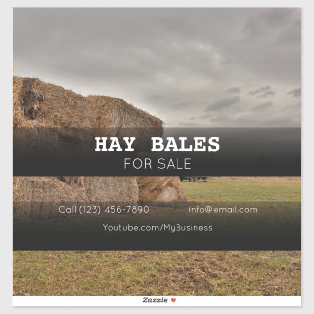 Pegatina de Publicidad de la Empresa Hay Bales Sal (Hoja)