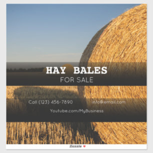 Pegatina de Publicidad de la Empresa Hay Bales Sal