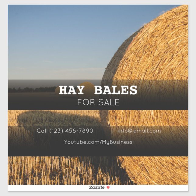 Pegatina de Publicidad de la Empresa Hay Bales Sal (Hoja)