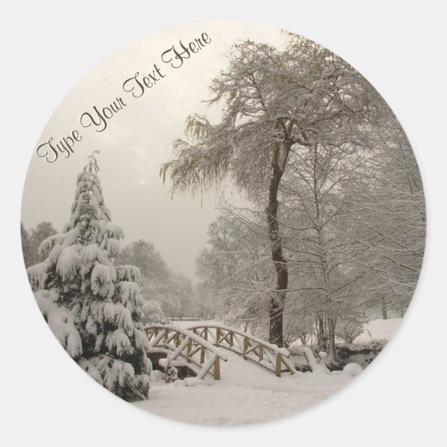 Pegatina de puente de invierno Personalizado Pegat (Anverso)