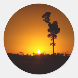 Pegatina de puesta de sol al aire libre