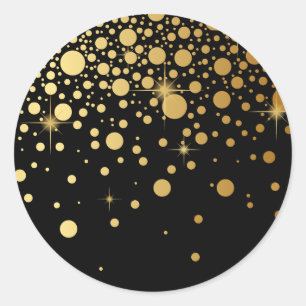 Pegatina de puntos de confetti de Relieve metaliza