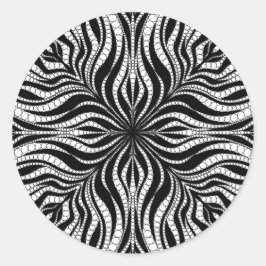 Pegatina de puntos de polka blanco y negro