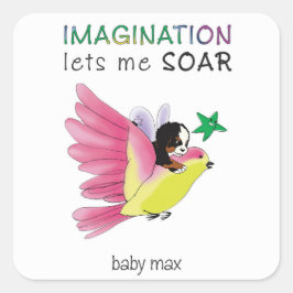 pegatina de 'Que tu imaginación vuele'