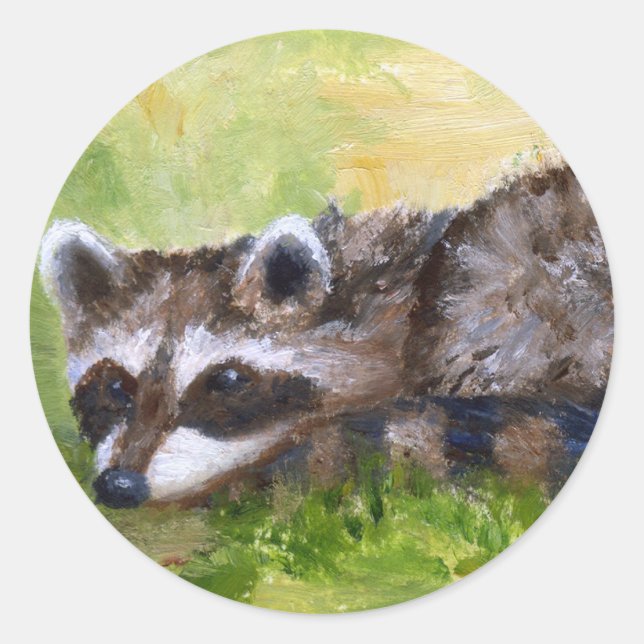 Pegatina de Raccoon (Anverso)