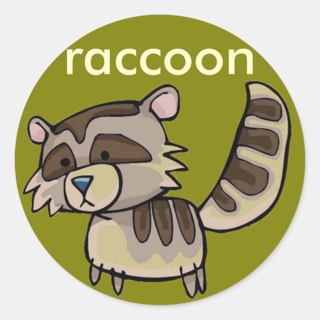 pegatina de raccoon (Anverso)