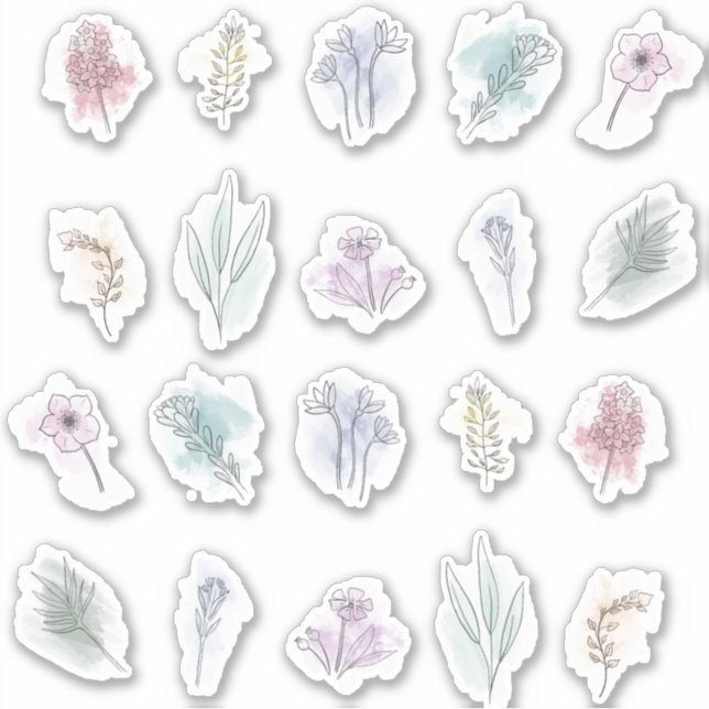 Pegatina de ramos acuáticos (Anverso)