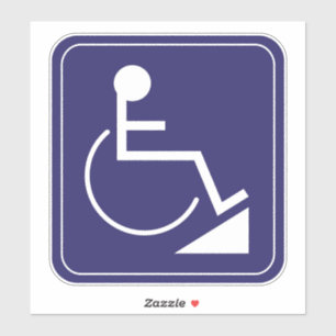 Pegatina de rampa para silla de ruedas con discapa