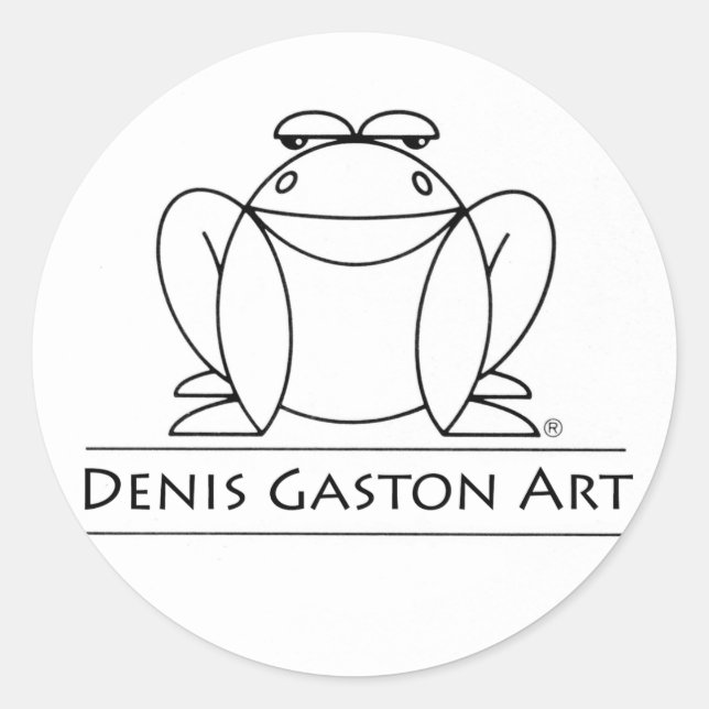 Pegatina de ranas para el arte Denis Gaston (Anverso)