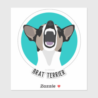 Pegatina de Rat terrier brat terrier