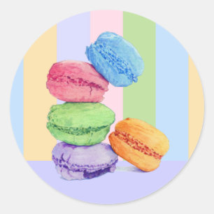 pegatina de rayas de Macarons