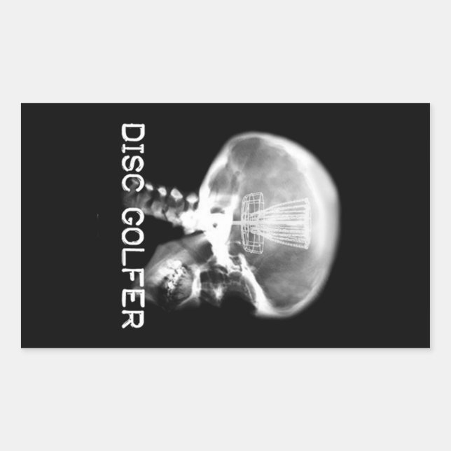 Pegatina de rayos X de Golf en disco (Anverso)