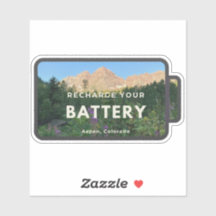 Pegatina de recarga de Aspen Maroon Bells