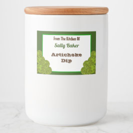 Pegatina de recetas de alcachofa de época