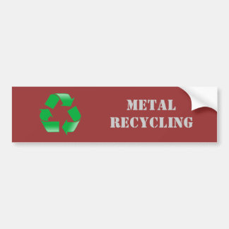 Pegatina de reciclaje metalizado