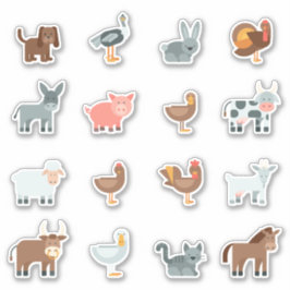 pegatina de recogida de animales de granja