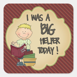 Pegatina de recompensa de ayuda a la cocina franja