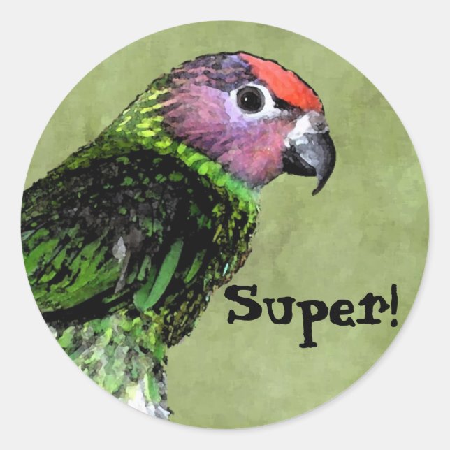 PEGATINA de recompensa SUPER con ave Lorikeet (Anverso)