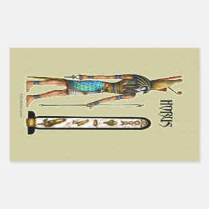 Pegatina de Rectángulo de Horus