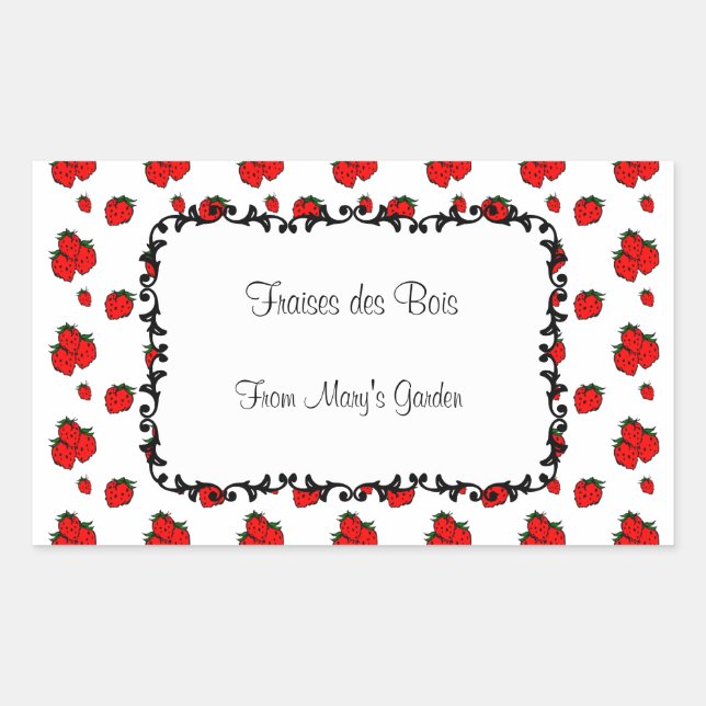 Pegatina de recubrimiento del patrón de fresa del  (Anverso)