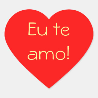 Pegatina De Red Heart Eu Te Amo