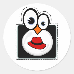 Pegatina de Redhat del pingüino de Linux