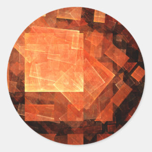 Pegatina de redondeo artístico de resumen de luz d