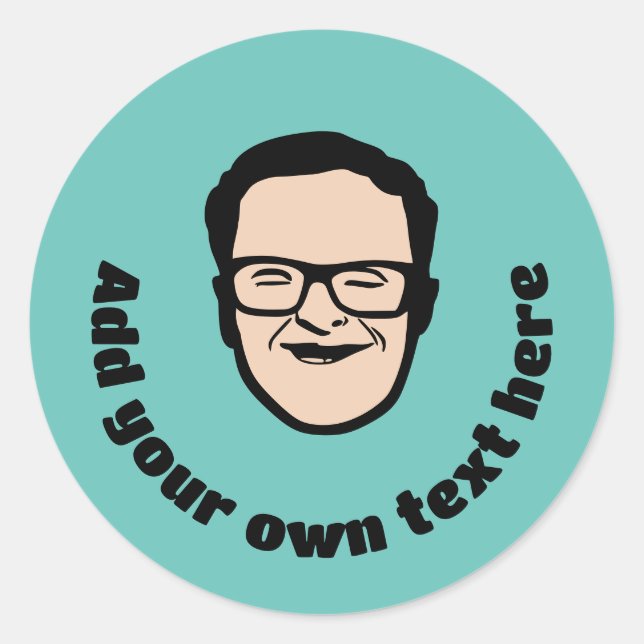 Pegatina de redondeo clásico de carácter genérico (Anverso)