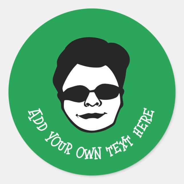 Pegatina de redondeo clásico de carácter genérico (Anverso)