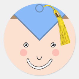 Pegatina de redondeo clásico de graduación creativ