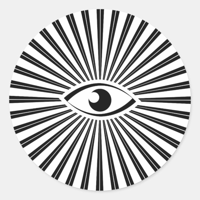 Pegatina de redondeo clásico de ojos (Anverso)