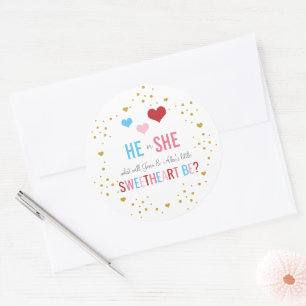 Pegatina de redondeo clásico de San Valentín