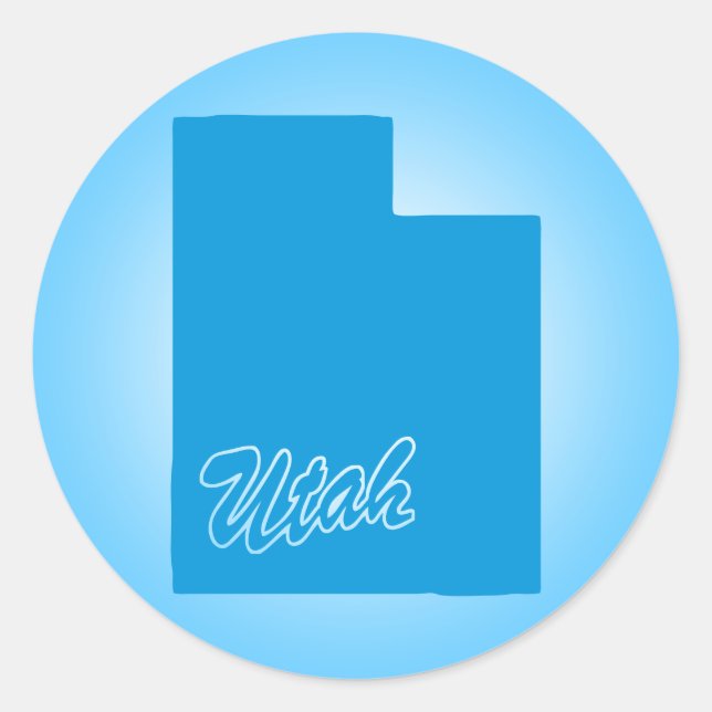 Pegatina de redondeo clásico de Utah State (Anverso)