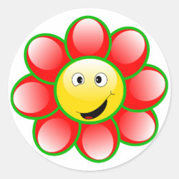 Pegatina de redondeo clásico feliz