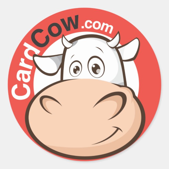 Pegatina de redondeo con el logotipo de CardCow (Anverso)