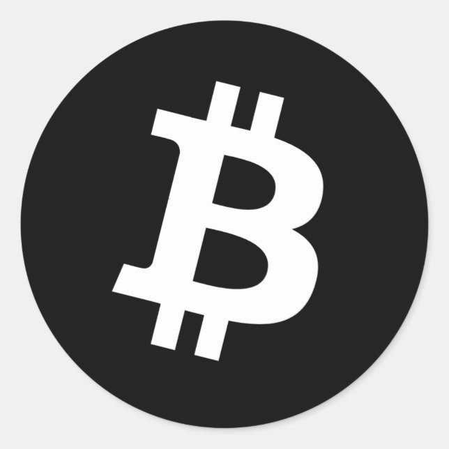 Pegatina de redondeo de bitcoin (Anverso)
