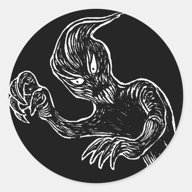 Pegatina de redondeo de distintivo fantasma (Anverso)