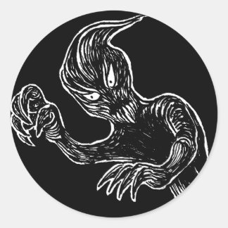 Pegatina de redondeo de distintivo fantasma