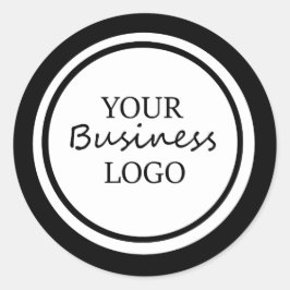 Pegatina de redondeo de imagen con logotipo