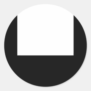 Pegatina de redondeo de marco de diseño blanco neg