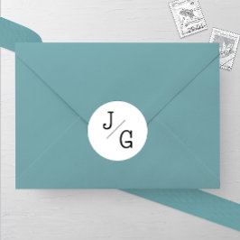 Pegatina de redondeo de monograma de granjas