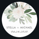 Pegatina de redondeo de Rubor Garden<br><div class="desc">Pegatina redonda de Rubor Garden. ¡Personalizable. Parte de una colección</div>