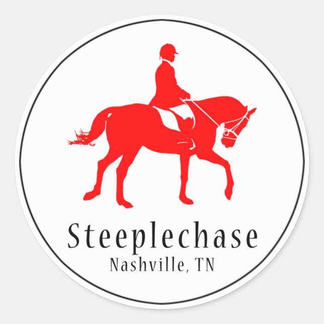 Pegatina de redondeo de silueta (rojo) (Anverso)