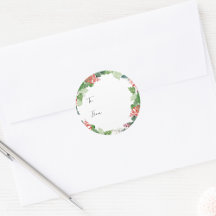 Pegatina de regalo botánico de vacaciones