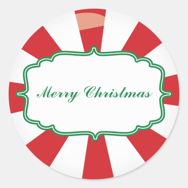 Pegatina de Regalo de Candy de Peppermint (Anverso)