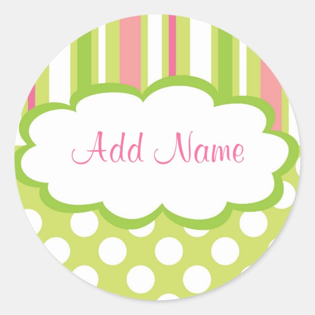 Pegatina de regalo de Chica dulce (Anverso)