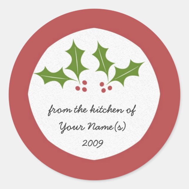 Pegatina de regalo de cocina (Anverso)