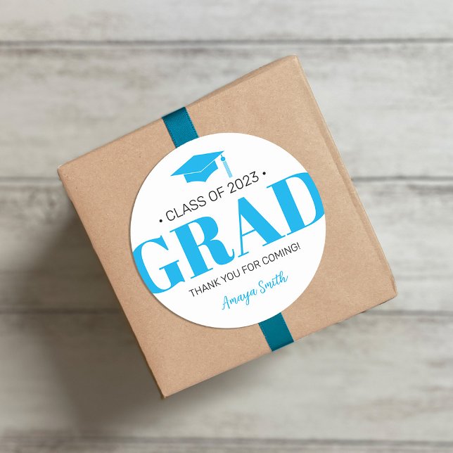 Pegatina de regalo de graduación de grado simple y (Subido por el creador)